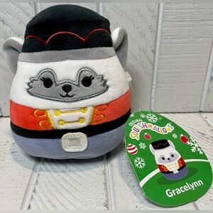 Squishmallow Christmas Squad 5” Gracelynn Nutcracker Artic Fox Soft Plush NWT